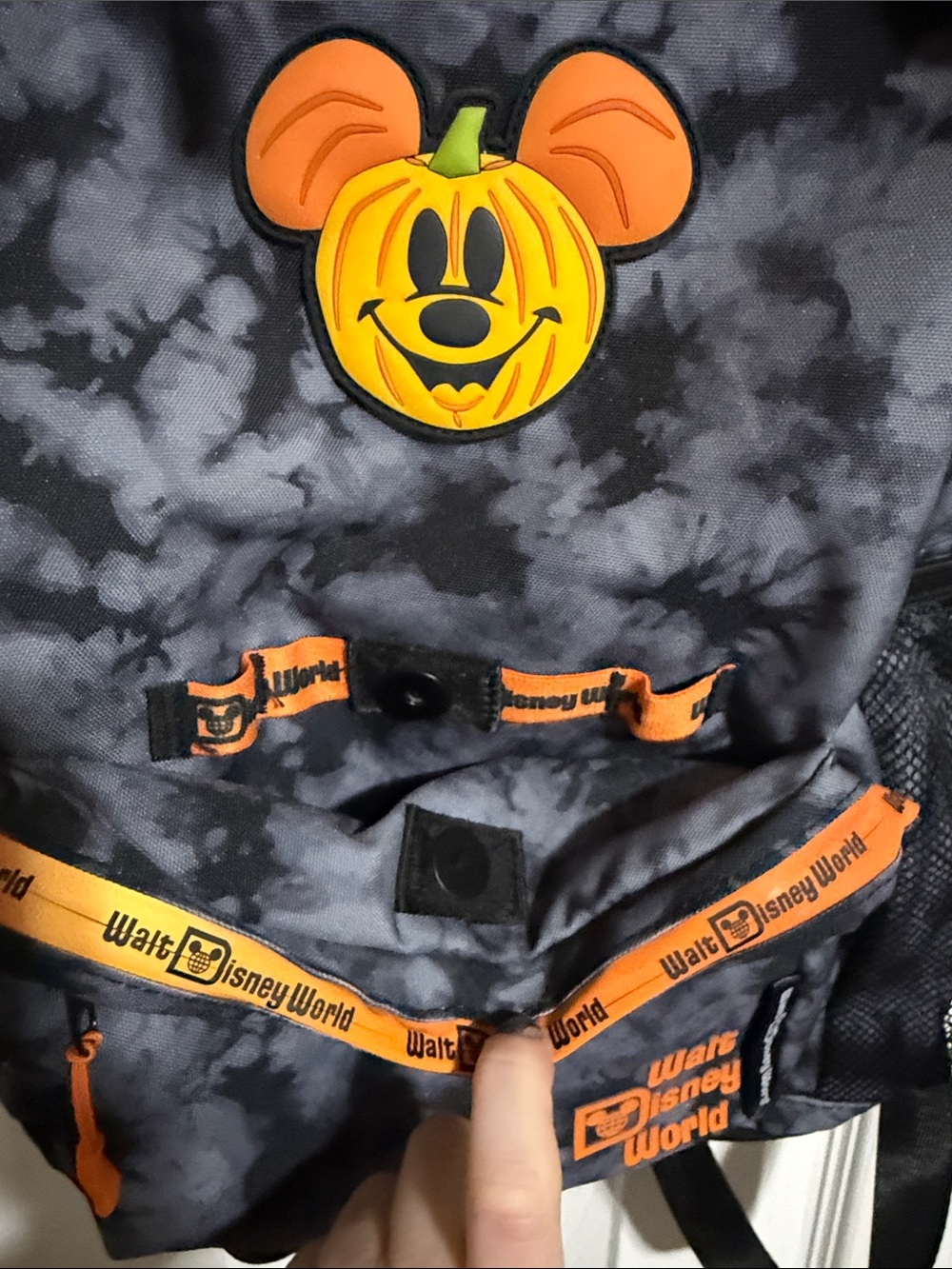 Disney World Halloween Back Pack with a Pumpkin Mickey & Orange Accents - Picture 4 of 6